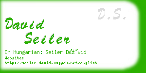 david seiler business card